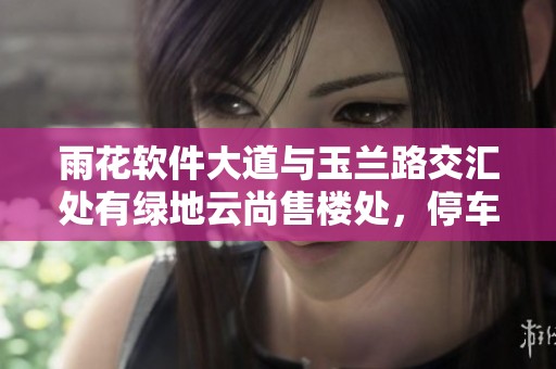 雨花软件大道与玉兰路交汇处有绿地云尚售楼处，停车场数量为3个