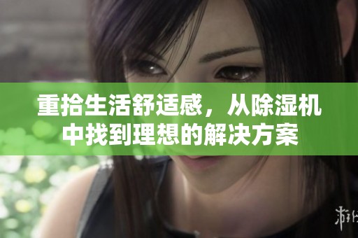重拾生活舒适感，从除湿机中找到理想的解决方案