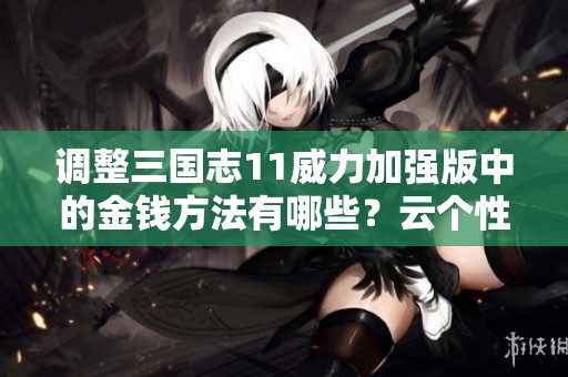 调整三国志11威力加强版中的金钱方法有哪些？云个性资讯带你了解！