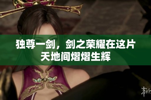 独尊一剑，剑之荣耀在这片天地间熠熠生辉
