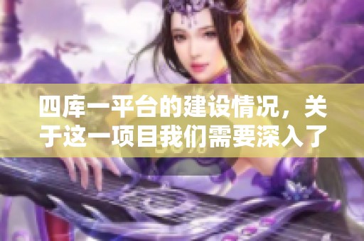 四库一平台的建设情况，关于这一项目我们需要深入了解和探讨。