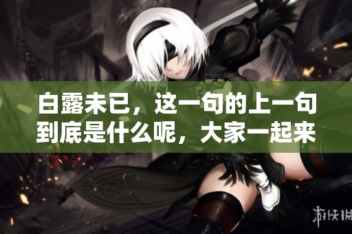 白露未已，这一句的上一句到底是什么呢，大家一起来探讨一下吧