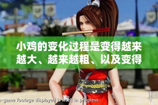 小鸡的变化过程是变得越来越大、越来越粗、以及变得更加坚硬