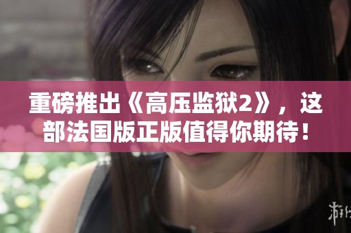 重磅推出《高压监狱2》，这部法国版正版值得你期待！