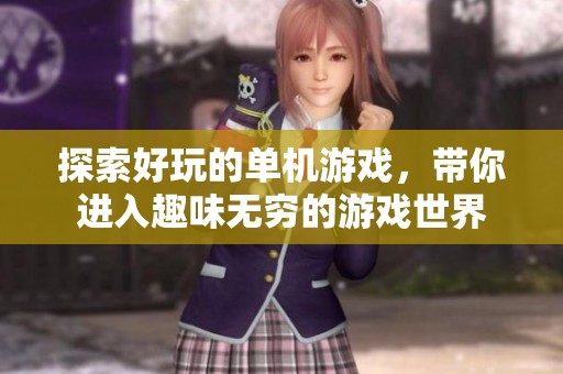 探索好玩的单机游戏，带你进入趣味无穷的游戏世界