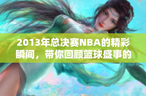 2013年总决赛NBA的精彩瞬间，带你回顾篮球盛事的辉煌时刻