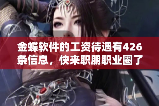 金蝶软件的工资待遇有426条信息，快来职朋职业圈了解一下吧！