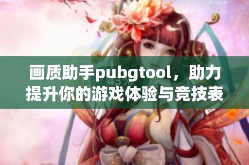 画质助手pubgtool，助力提升你的游戏体验与竞技表现
