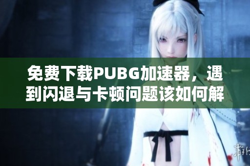 免费下载PUBG加速器，遇到闪退与卡顿问题该如何解决呢
