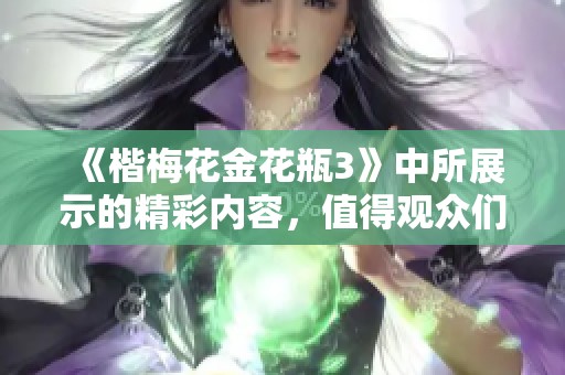 《楷梅花金花瓶3》中所展示的精彩内容，值得观众们认真观看与欣赏