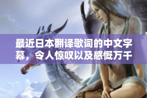 最近日本翻译歌词的中文字幕，令人惊叹以及感慨万千的作品
