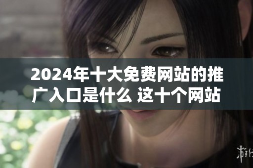 2024年十大免费网站的推广入口是什么 这十个网站你不能错过