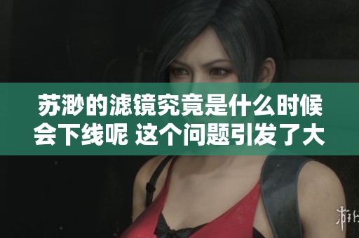 苏渺的滤镜究竟是什么时候会下线呢 这个问题引发了大家的关注