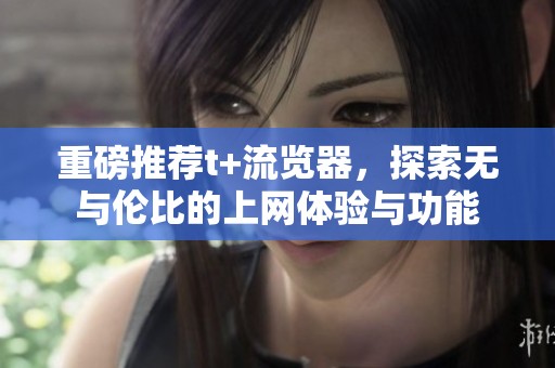 重磅推荐t+流览器，探索无与伦比的上网体验与功能