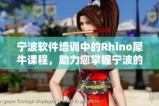 宁波软件培训中的Rhino犀牛课程，助力您掌握宁波的专业技能